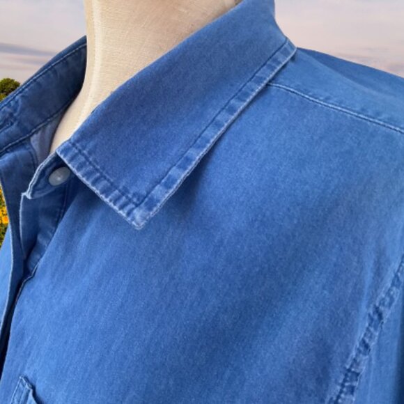 Old Navy/Gap Chambray Casual Shirt Dress - Picture 2 of 6